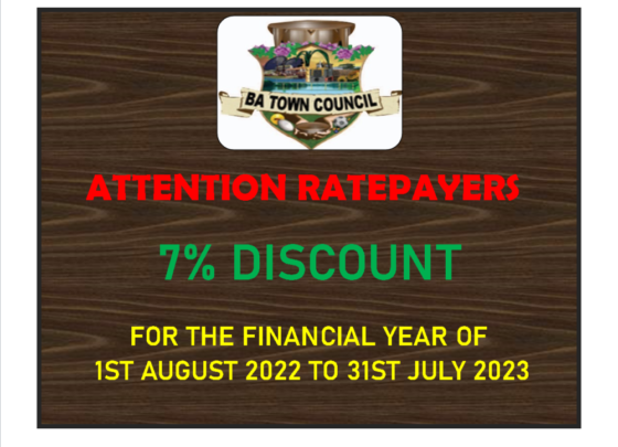 Rate Payers Notice